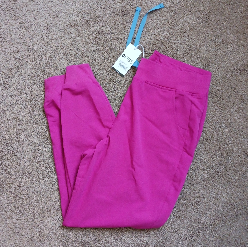 Figs High Waisted Zamora Joggers, Pink, L